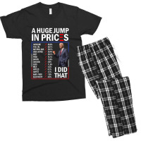 Funny A Huge Jump In Prices I Did That Anti Joe Biden Meme Men's T-shirt Pajama Set | Artistshot