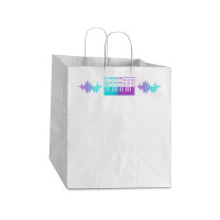 Retro Synthesizer Keyboard Electro Music Producer T Shirt Take Out Paper Bag - 14 X 10 X 15 1/2 | Artistshot