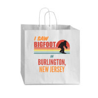 Bigfoot Lives In Burlington New Jersey Sweatshirt Vogue Paper Bag - 16 X 6 X 12 | Artistshot