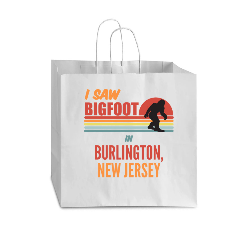 Bigfoot Lives In Burlington New Jersey Sweatshirt Vogue Paper Bag - 16 X 6 X 12 | Artistshot