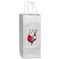 Pagan Occult Japan Flag Kawaii Anime Cat Samurai Pastel Goth T Shirt Wine Paper Bag - 5 1/2 X 3 1/4 X 13 | Artistshot