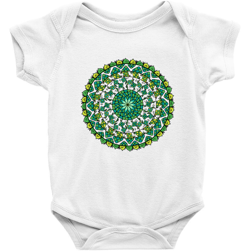 Ketupat Idul Fitri Mandala Ornament Baby Bodysuit by chris299 | Artistshot