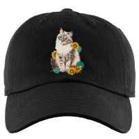 Siberian Cat Sunflower And Gemstone Kids Cap | Artistshot