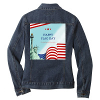 Happy Flag Day Our National Flag Stands For Our Id Ladies Denim Jacket | Artistshot