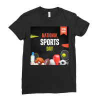 National Sports Day 29th August Ladies Fitted T-shirt | Artistshot