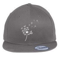 Dandelion Blowing Away In The Wind Into The Sky Art Flat Bill Snapback Cap | Artistshot