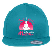 Vintage Meditation Lover Just A Girl Who Loves Meditation T Shirt Flat Bill Snapback Cap | Artistshot