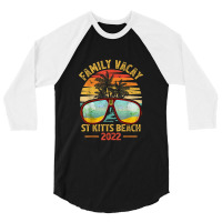 Vintage Family Vacation 2022 Lost Paradise St Kitts Beach 3/4 Sleeve Shirt | Artistshot