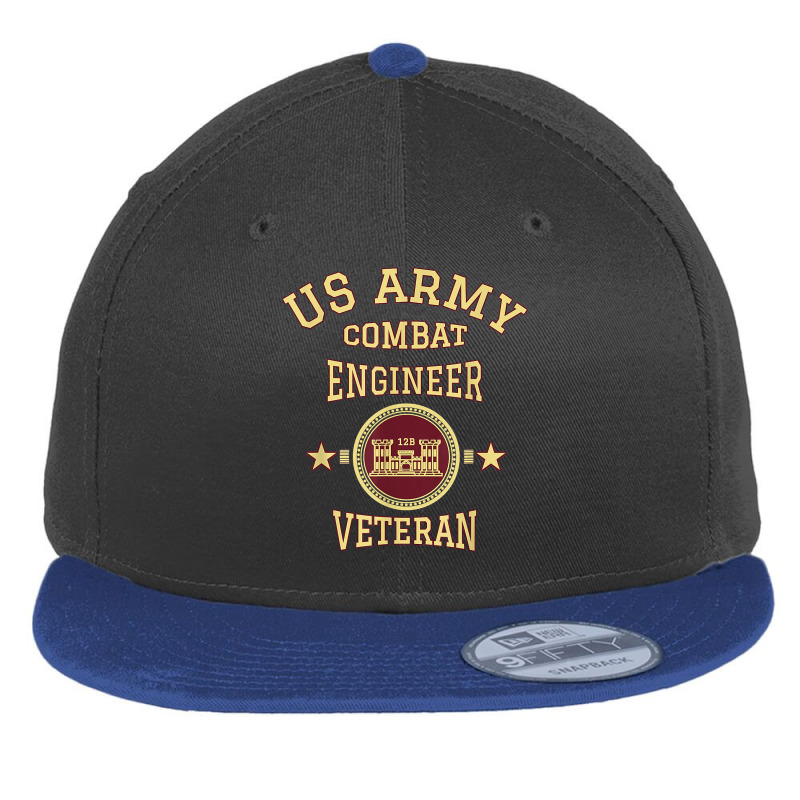 Army Combat Engineer Veteran Essayons Military Vintage Gift T Shirt Flat Bill Snapback Cap by agueron | Artistshot