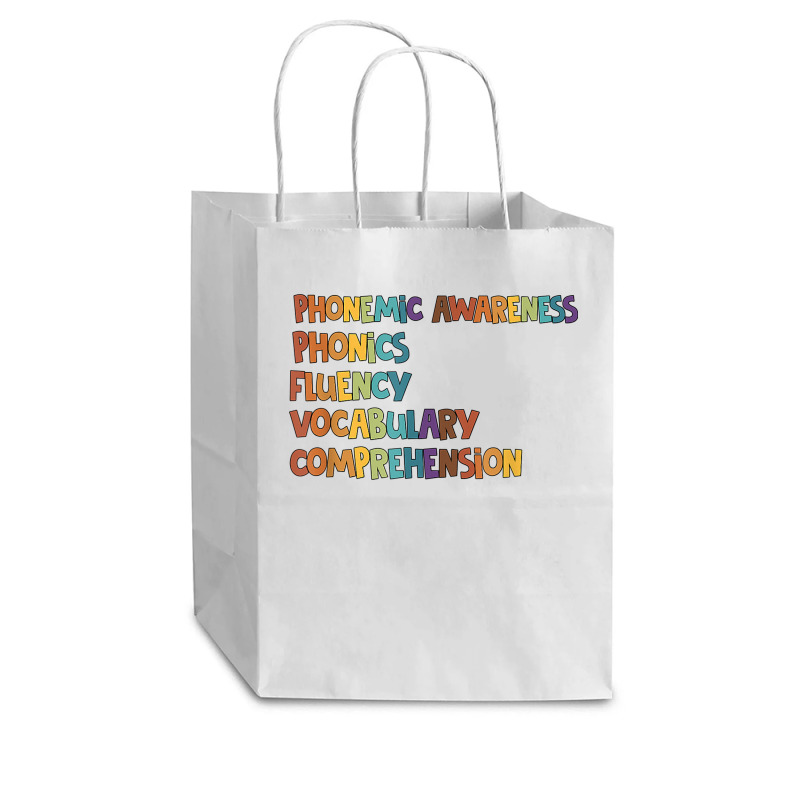 Phonemic Awareness Phonics Fluency Early Literacy Education T Shirt Cub Paper Bag - 8 X 4 1/2 X 10 1/4 | Artistshot