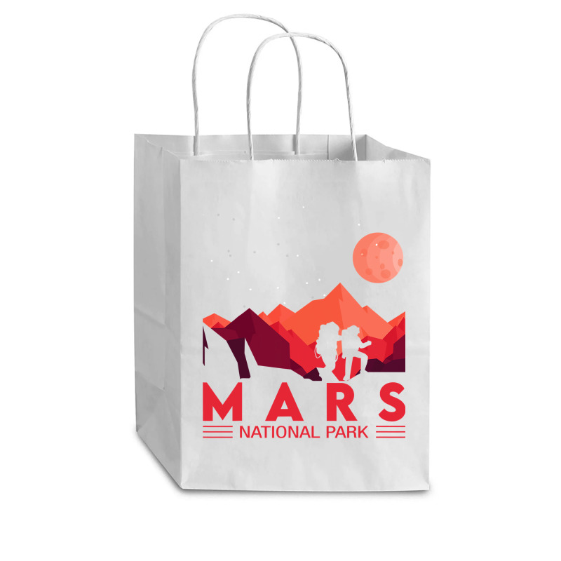 Red Mars Planet  Space National Park  Funny Mars Cub Paper Bag - 8 X 4 1/2 X 10 1/4 | Artistshot