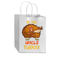 Uncle Turkey Matching Family Group Thanksgiving Party Pajama Cub Paper Bag - 8 X 4 1/2 X 10 1/4 | Artistshot