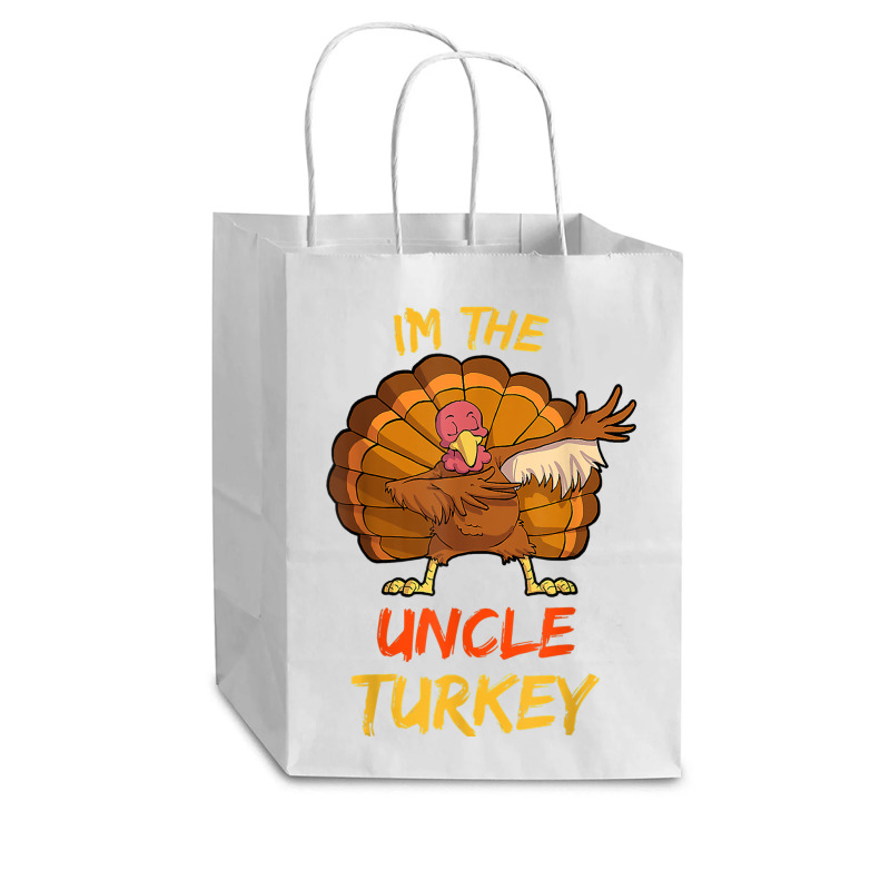 Uncle Turkey Matching Family Group Thanksgiving Party Pajama Cub Paper Bag - 8 X 4 1/2 X 10 1/4 | Artistshot