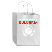 Bulgaria Basketball Fans Jersey Bulgarian Flag Sport Lovers T Shirt Cub Paper Bag - 8 X 4 1/2 X 10 1/4 | Artistshot