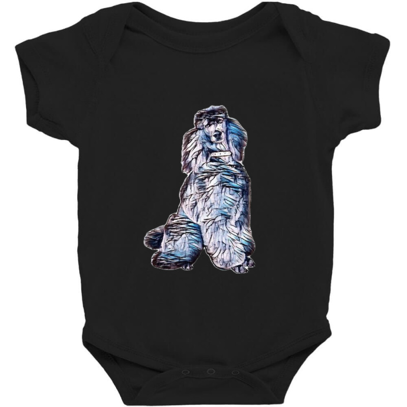 A Large Black Standard Poodle Baby Bodysuit by Kemnabi | Artistshot