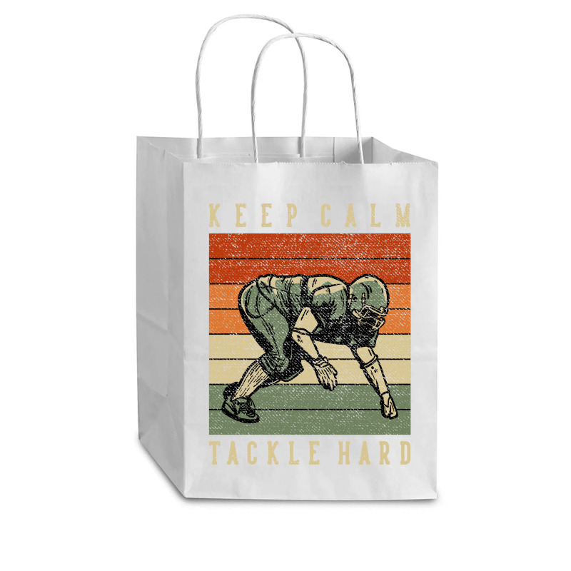 Keep Calm Tackle Hard Cub Paper Bag - 8 X 4 1/2 X 10 1/4 | Artistshot