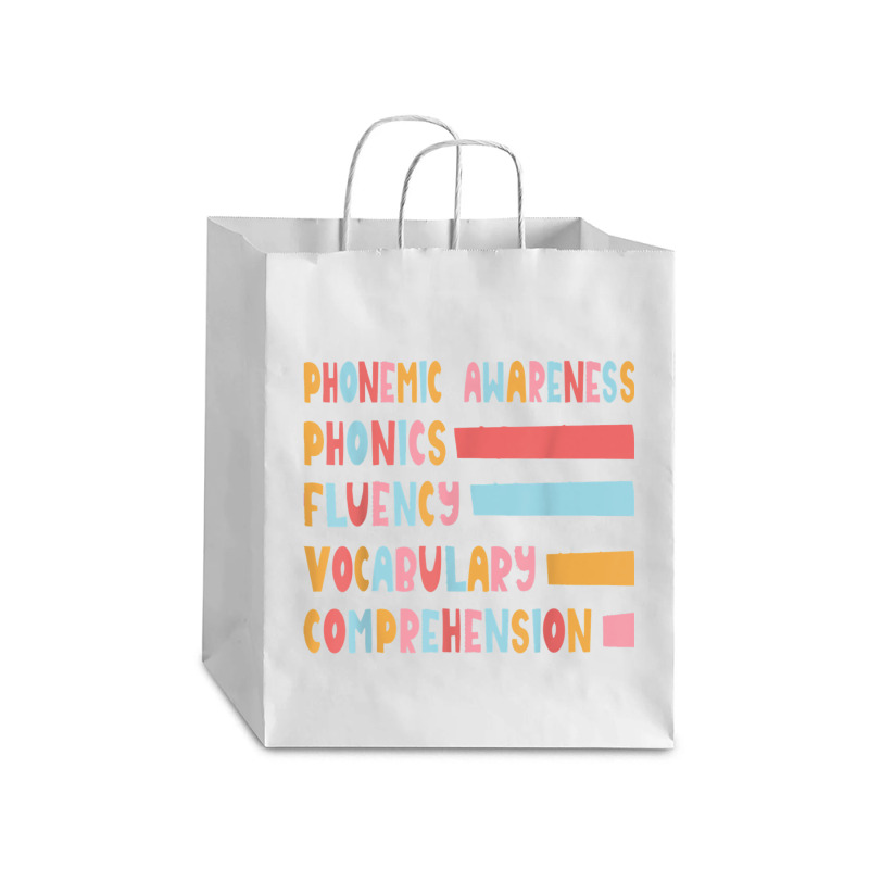 Phonemic Awareness Phonics Fluency Vocabulary Comprehension Debie Paper Bag - 10 X 5 X 13 | Artistshot