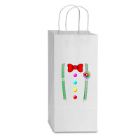 Clown Costume Funny Circus Halloween Costumes Double Wine Paper Bag - 6 1/2 X 3 1/2 X 12 3/8 | Artistshot