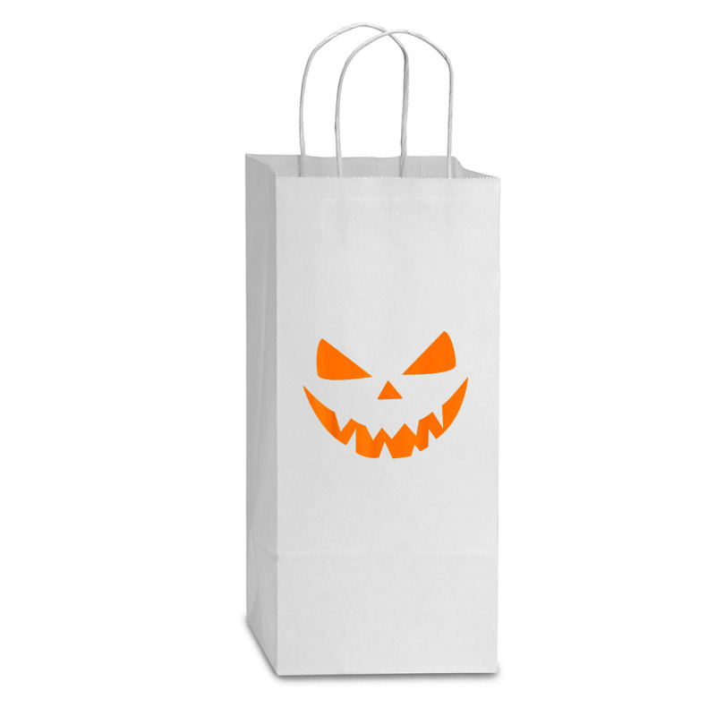 Halloween Costume Jack O Lantern Pumpkin Face Women Men Double Wine Paper Bag - 6 1/2 X 3 1/2 X 12 3/8 | Artistshot