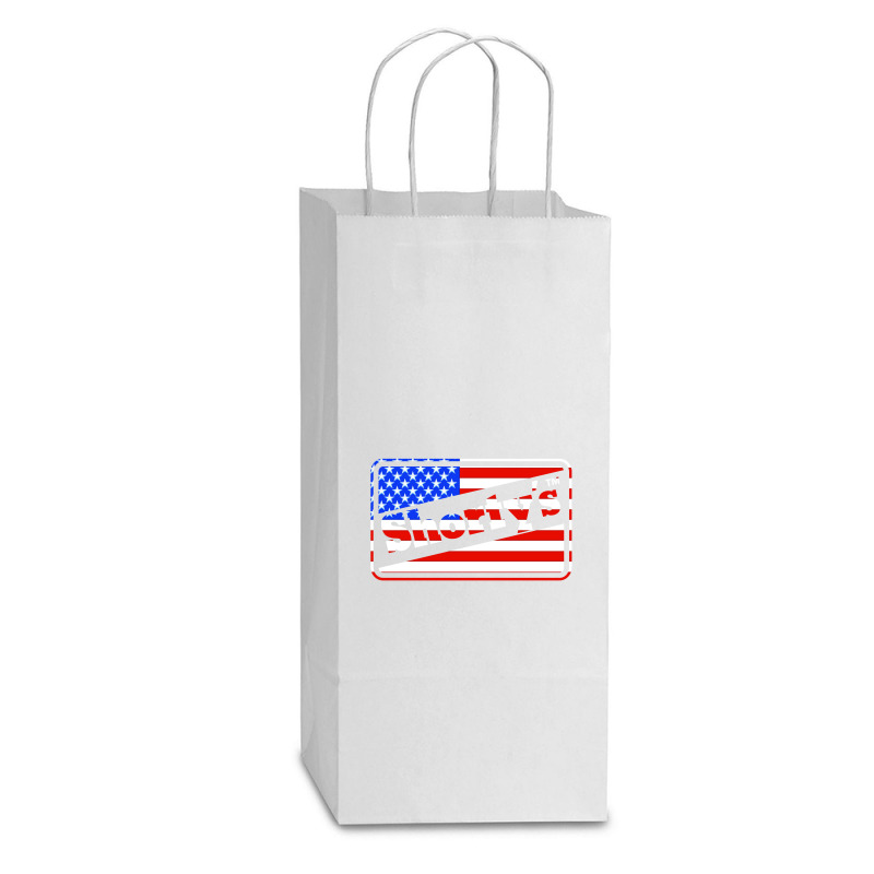 Shorty's Skateboards Usa Flag Patriot Double Wine Paper Bag - 6 1/2 X 3 1/2 X 12 3/8 | Artistshot