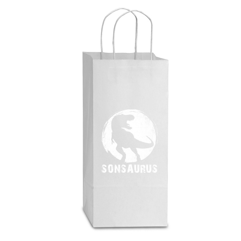 Sonsaurus T  Shirt Sonsaurus T Rex Dinosaur T  Shirt Double Wine Paper Bag - 6 1/2 X 3 1/2 X 12 3/8 | Artistshot