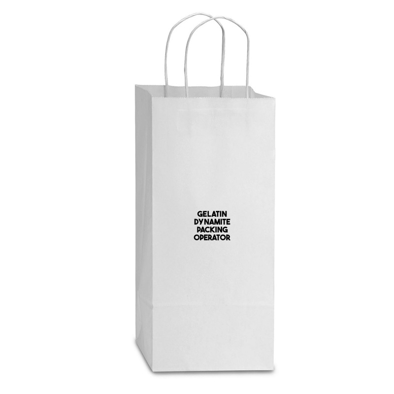 Gelatin Dynamite Packing Operator Double Wine Paper Bag - 6 1/2 X 3 1/2 X 12 3/8 | Artistshot