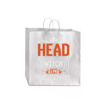 Skull Witch Pumpkin Head Pumpkin Va T  Shirt Halloween Head Witch In C Jumbo Paper Bag - 18 X 7 X 18 3/4 | Artistshot