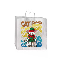 Mens Retro Vintage Cats Oriental Shorthair Cat Dad Christmas T Shirt Jumbo Paper Bag - 18 X 7 X 18 3/4 | Artistshot