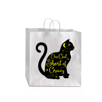 One Cat Short Of Crazy Jumbo Paper Bag - 18 X 7 X 18 3/4 | Artistshot