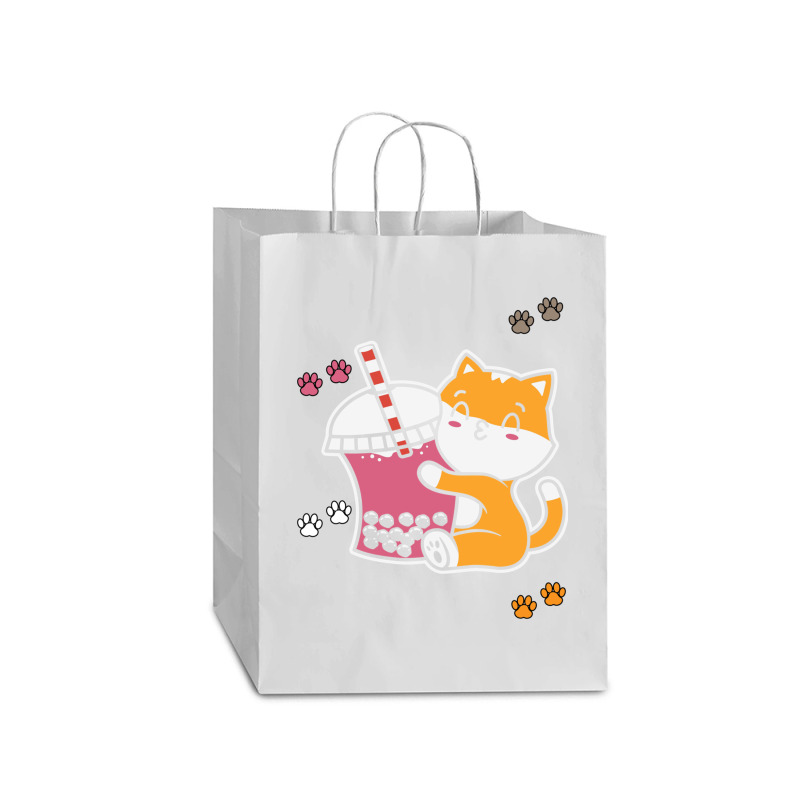 Cat Boba Tea Bubble Tea Anime Kawaii For Anime Lovers Mart Paper Bag ...