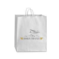 Born To Fly  Pilot Plane - Single Airplane Queen Paper Bag - 16 X 6 X 19 1/4 | Artistshot