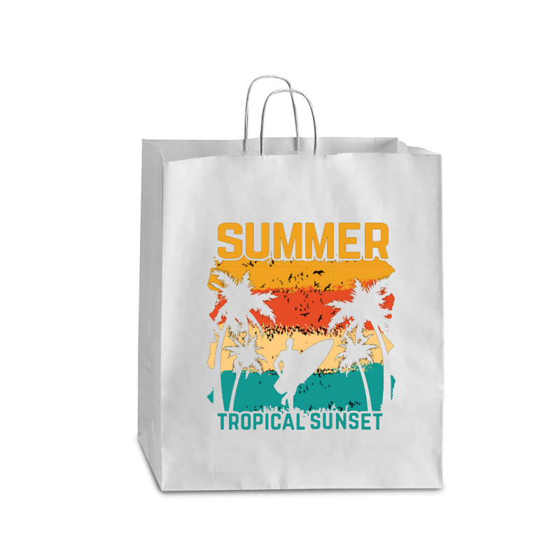 Summer Vibes Beach Surfing Queen Paper Bag - 16 X 6 X 19 1/4 | Artistshot