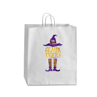 Lsu Tigers Halloween Witch Slogan - Apparel Queen Paper Bag - 16 X 6 X 19 1/4 | Artistshot