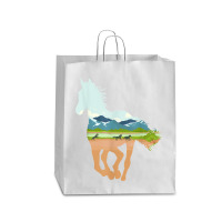 Horse Print With Landscape Horse Lover, Animal Horse Queen Paper Bag - 16 X 6 X 19 1/4 | Artistshot