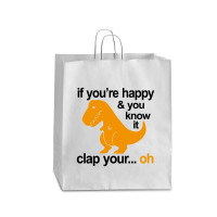 T Rex Clap Your Hands Queen Paper Bag - 16 X 6 X 19 1/4 | Artistshot