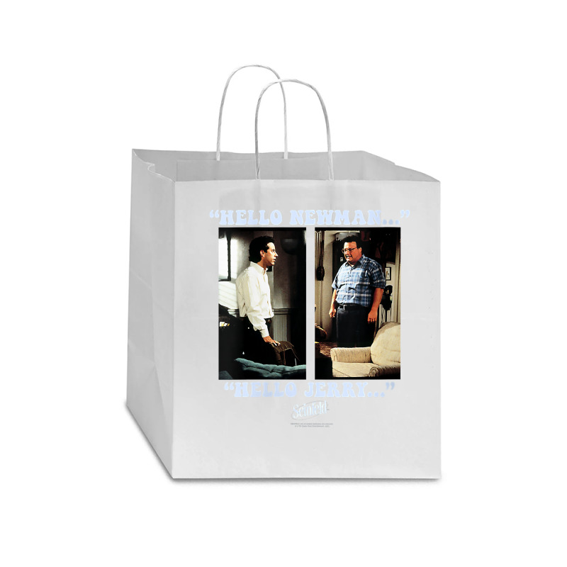 Womens Seinfeld Newman And Jerry V Neck T Shirt Star Paper Bag - 13 X 7 X 13 | Artistshot