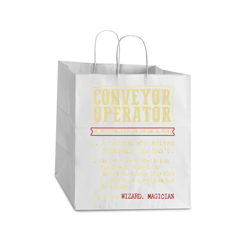 Conveyor Operator Dictionary Term Take Out Paper Bag - 14 X 10 X 15 1/2 | Artistshot