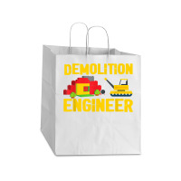 Demolition Engineer Master Builder Building Blocks Bricks For Fans Take Out Paper Bag - 14 X 10 X 15 1/2 | Artistshot