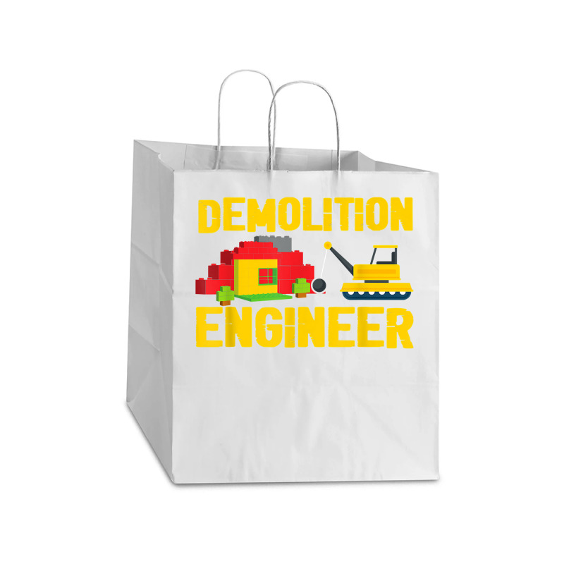 Demolition Engineer Master Builder Building Blocks Bricks For Fans Take Out Paper Bag - 14 X 10 X 15 1/2 | Artistshot