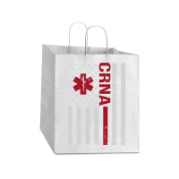 Crna Certified Registered Nurse Anesthetist Usa Flag Take Out Paper Bag - 14 X 10 X 15 1/2 | Artistshot