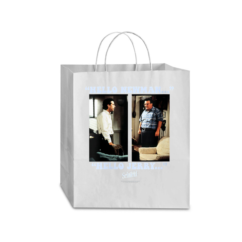 Womens Seinfeld Newman And Jerry V Neck T Shirt Traveler Paper Bag -13 X 6 X 15 3/4 | Artistshot