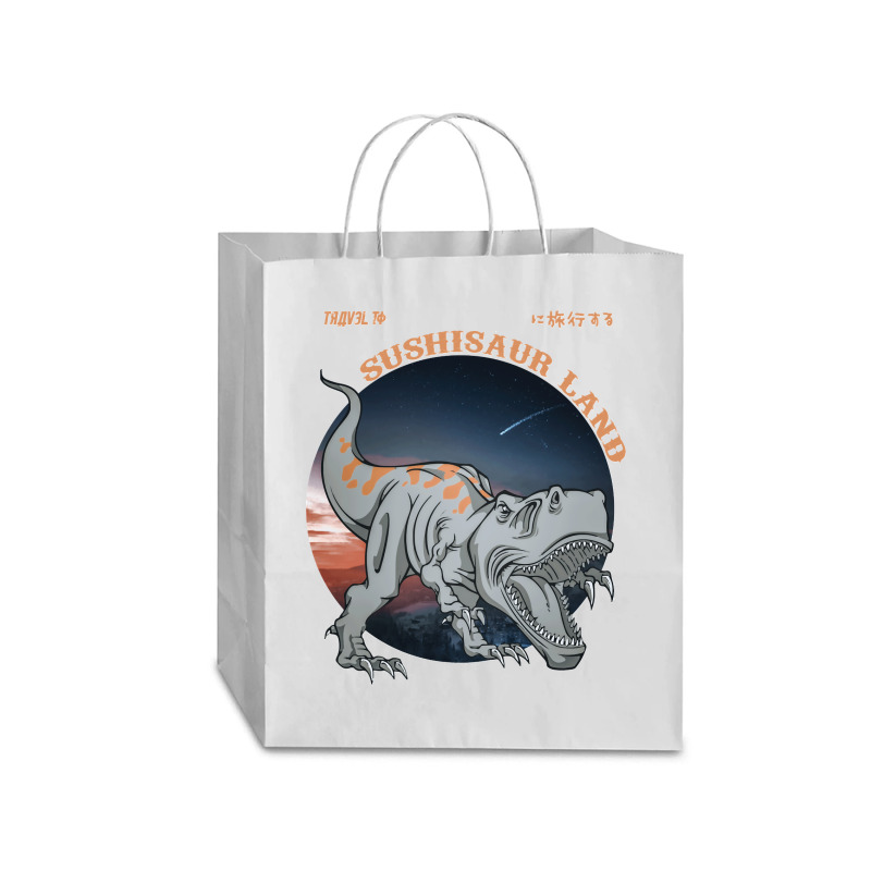 Sushisaur Land White Travel To Sushii Sour Land Traveler Paper Bag -13 X 6 X 15 3/4 | Artistshot