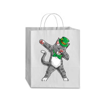 Dabbing Cat St Patricks Day Boys Girls Kids Leprechaun Dab Traveler Paper Bag -13 X 6 X 15 3/4 | Artistshot