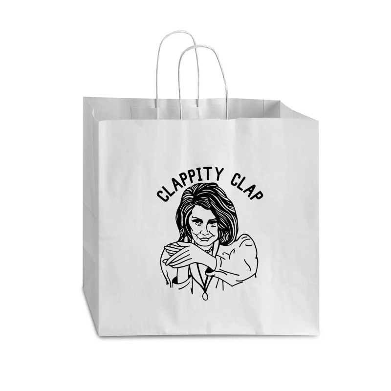 Nancy Pelosi Clappity Clap [tw] Vogue Paper Bag - 16 X 6 X 12 | Artistshot