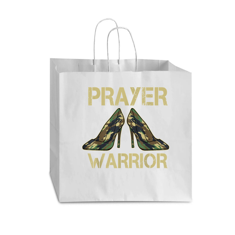 Camo Heels Prayer Warrior Faith God Jesus Christian T Shirt Vogue Paper Bag - 16 X 6 X 12 | Artistshot