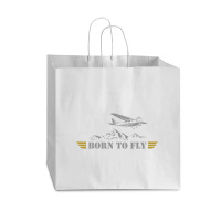 Born To Fly  Pilot Plane - Single Airplane Vogue Paper Bag - 16 X 6 X 12 | Artistshot