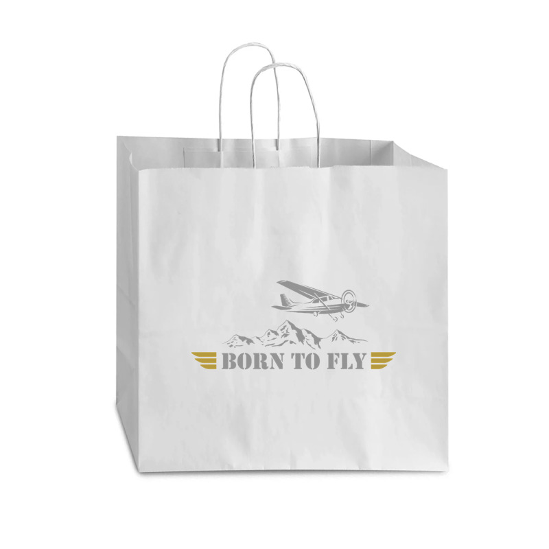 Born To Fly  Pilot Plane - Single Airplane Vogue Paper Bag - 16 X 6 X 12 | Artistshot