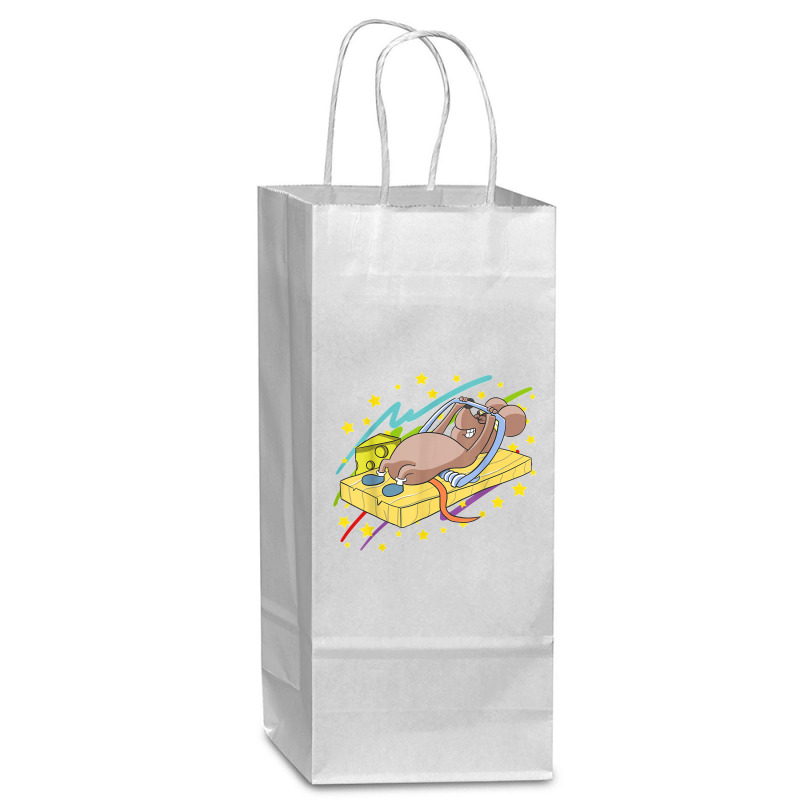 Mouse Trap Animals Funny Cute Wine Paper Bag - 5 1/2 X 3 1/4 X 13 | Artistshot