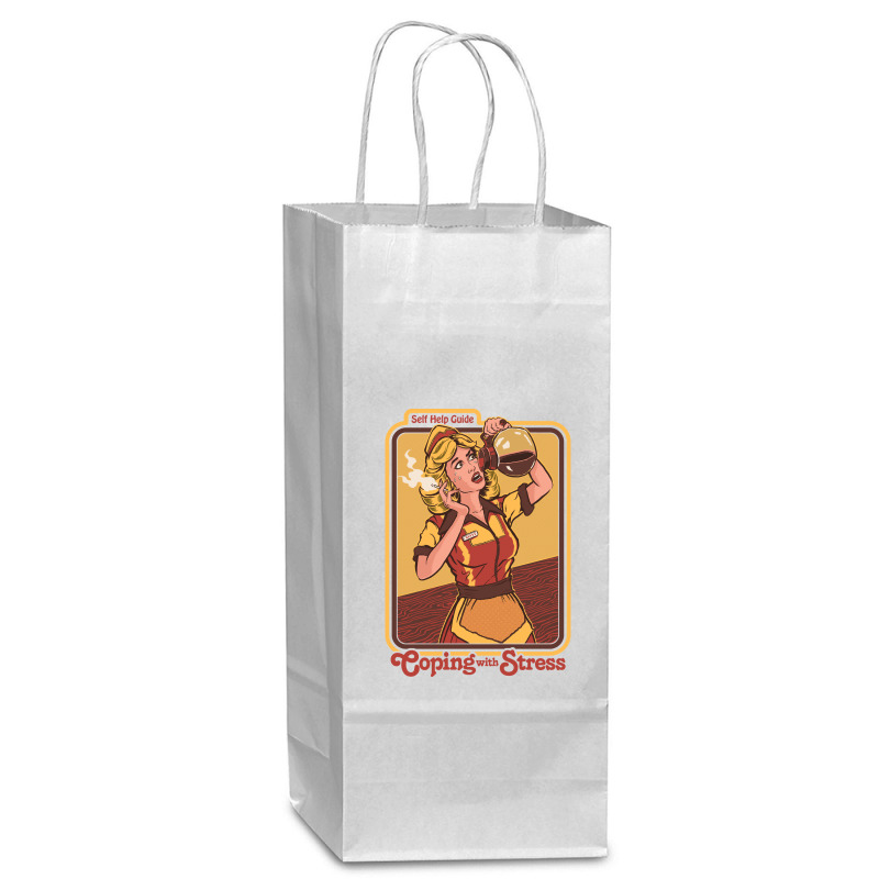 Coping With Stress Wine Paper Bag - 5 1/2 X 3 1/4 X 13 | Artistshot