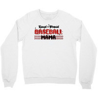 Loud And Proud Baseball Mama Crewneck Sweatshirt | Artistshot